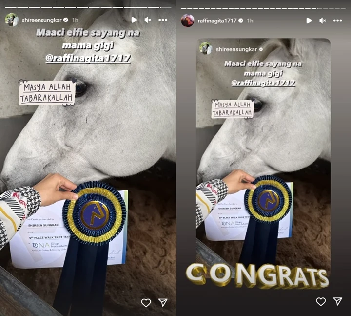 Girang Menang Lomba, Shireen Sungkar Diduga Pinjam Kuda Mahal Nagita Slavina