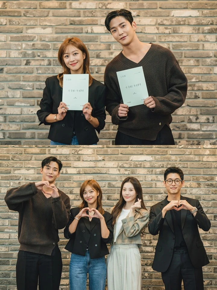 Beda Tinggi Jo Bo Ah & Rowoon di Baca Naskah \'Destined With You\' Curi Perhatian
