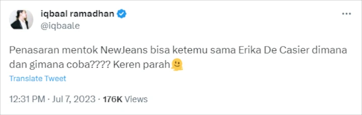 Iqbaal Ramadhan Kena Demam NewJeans Auto Bikin Penasaran Soal Bias
