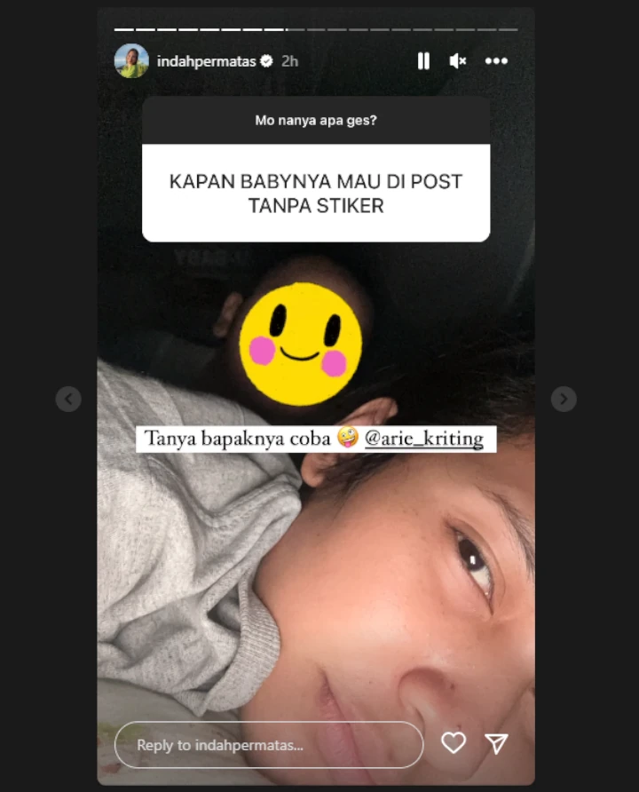 Reaksi Indah Permatasari Kala Ditanya Kapan Posting Foto Anak Tanpa Stiker Disorot Reaksi Indah Permatasari Kala Ditanya Kapan Posting Foto Anak Tanpa Stiker Disorot Reaksi Indah Permatasari Kala Ditanya Kapan Posting Foto Anak Tanpa Stiker Disorot