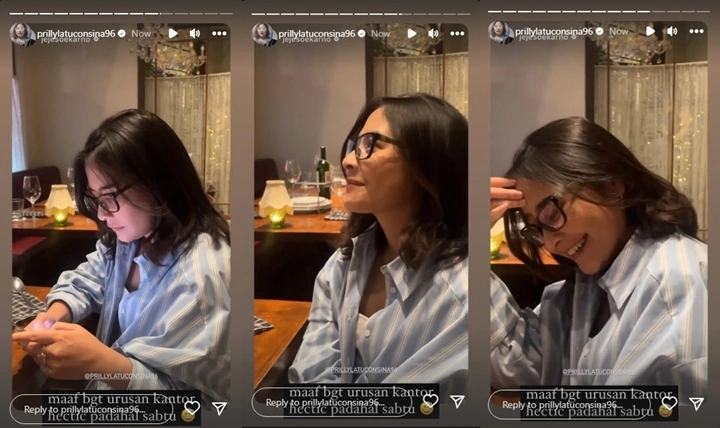 Dinner Bareng Cowok, Prilly Latuconsina Diprotes Gegara Masih Sempat-sempatnya Kerja