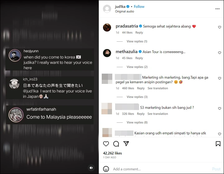 Judika Ngode Tur Asia Usai Bikin Geger Soal Postingan Misterius