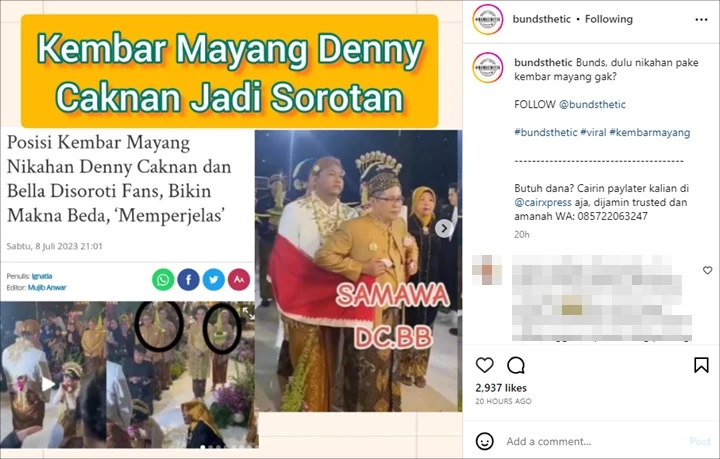 Istri Denny Caknan Diduga Sudah Hamil Gegara Posisi Kembar Mayang, Pihak WO Buka Suara
