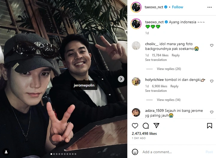 Jerome Polin Debut di IG Taeyong NCT, Momen Ngobrol Pakai 4 Bahasa Ditunggu-tunggu