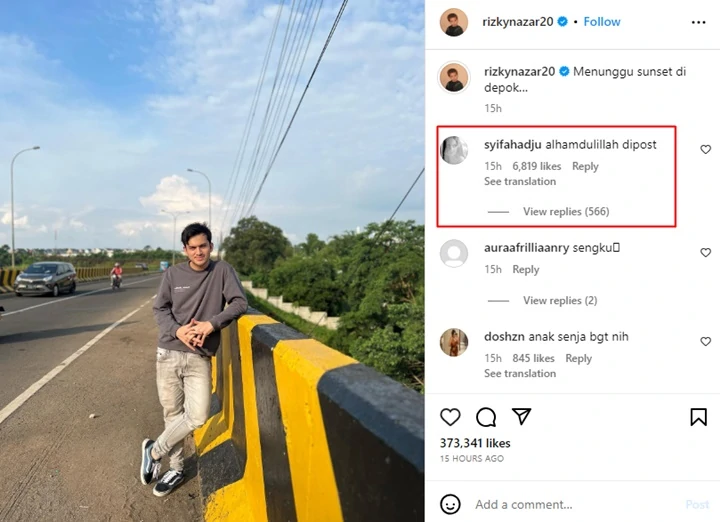 Rizky Nazar Pamer Foto Hasil Jepretan Ayang, Syifa Hadju Langsung Ucap Syukur