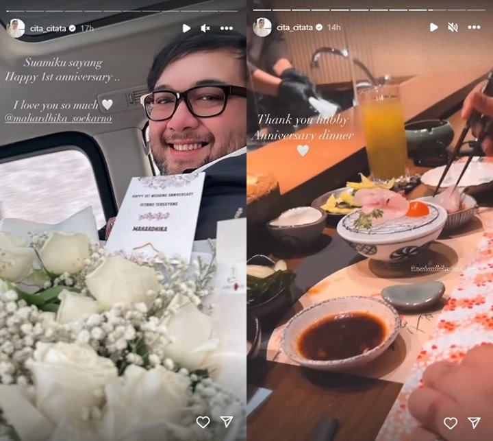 Rayakan Anniversary Pernikahan, Cita Citata dan Didi Mahardika Kompak Posting Foto Langka