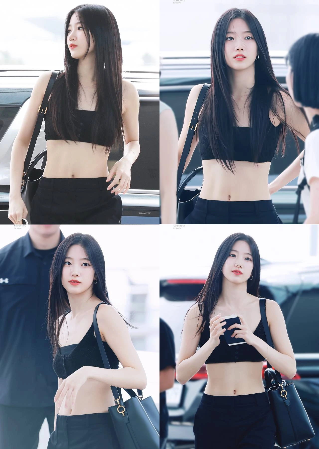 Cuma Pakai Crop Top, Kazuha LE SSERAFIM Bikin Takjub Pamer Otot Perut Di Bandara