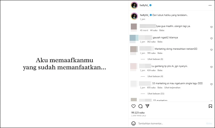 Fadly Faisal Bagikan Pesan Soal Memaafkan Picu Kecurigaan Fadly Faisal Bagikan Pesan Soal Memaafkan Picu Kecurigaan