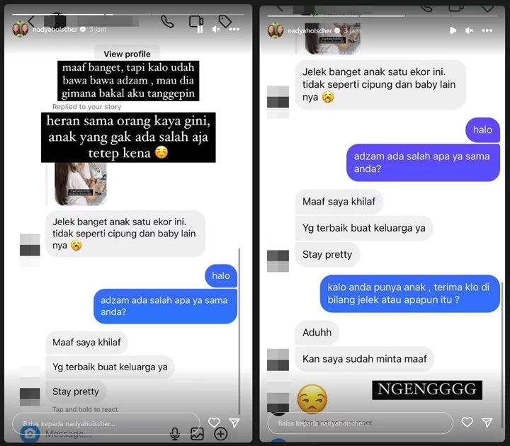 Adzam Dihina dan Dibandingkan Baby Artis Lain, Adik Nathalie Holscher Bertindak