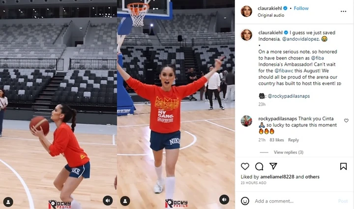 Cinta Laura Bangga Ditunjuk Sebagai Duta FIBA, Skill Basket Gak Main-main