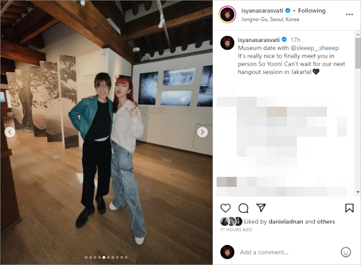 Bikin Syok, Isyana Sarasvati Museum Date Bareng Teman Cantik RM BTS
