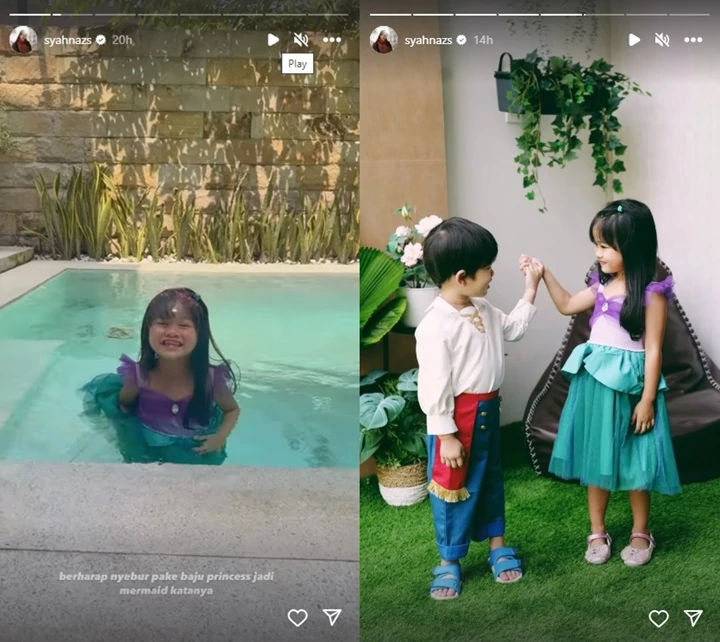 Putri Syahnaz Sadiqah Totalitas Cosplay Jadi Mermaid, Sampai Nyemplung ke Air