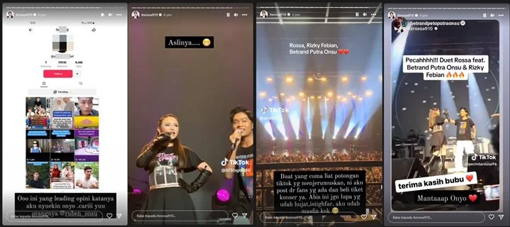 Rossa Buru Akun Pemicu Tudingan Dirinya Cueki Betrand Peto Putra Ruben Onsu Saat Konser
