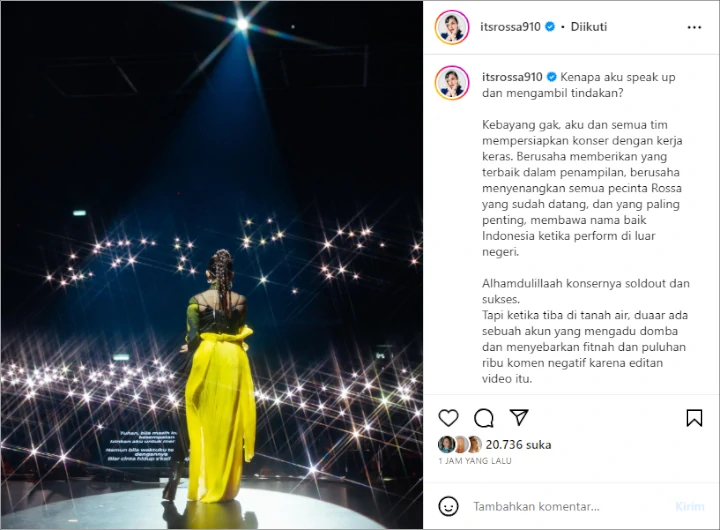Rossa Ungkap Alasan Berani Speak Up Usai Difitnah Cueki Betrand Peto