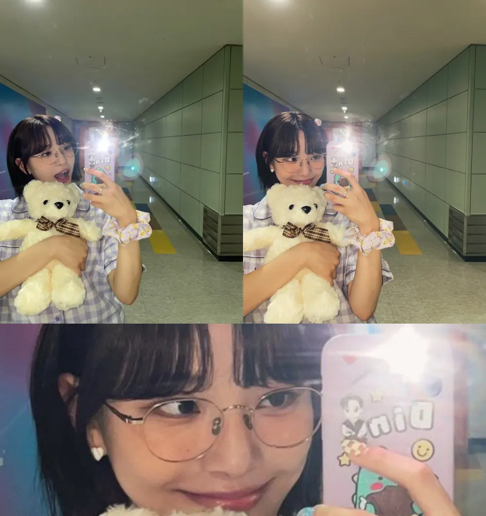 Moon Sua Billlie tempelkan stiker Moonbin ASTRO di HP
