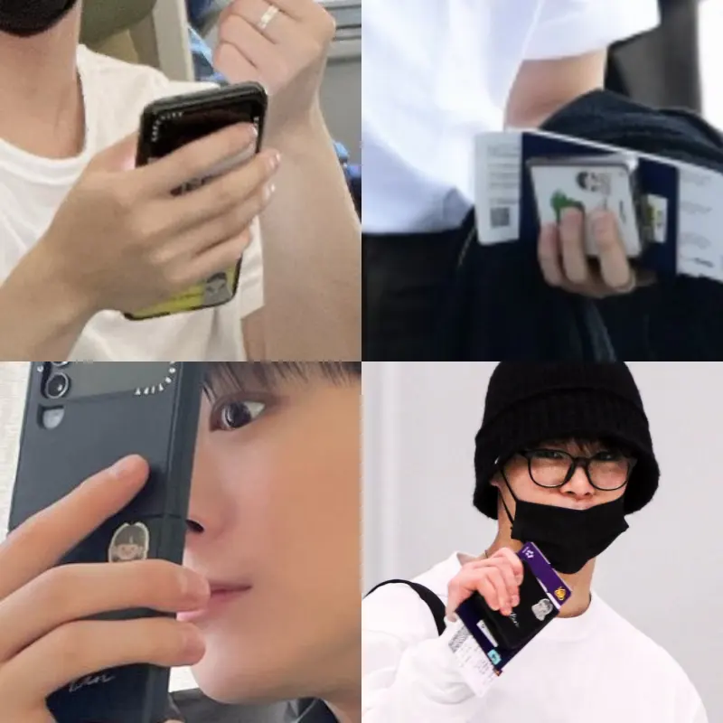 Moonbin ASTRO menempelkan stiker Moon Sua Billlie
