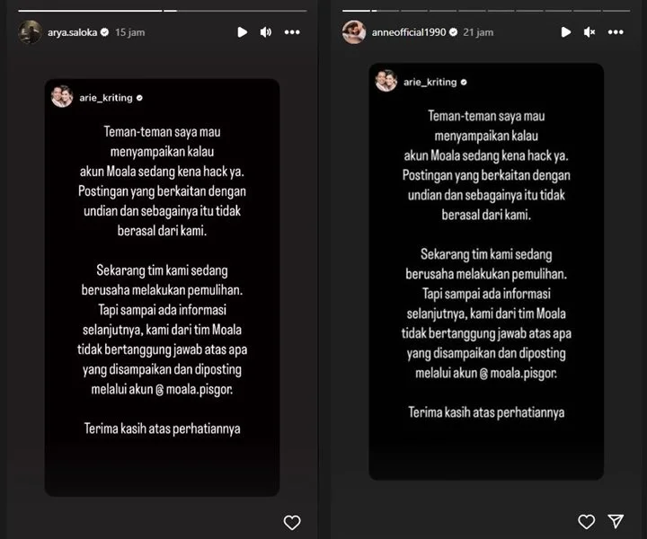 Postingan Arya Saloka dan Putri Anne Kembar, Wendi Cagur \'Nikah\' Lagi-Topik Pagi