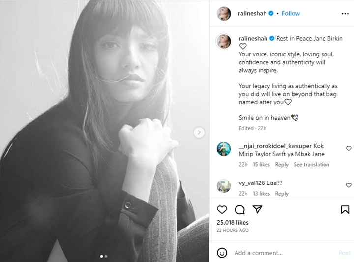 Raline Shah Bagikan Kabar Duka, Fotonya Bernuansa Hitam Putih Bikin Pangling