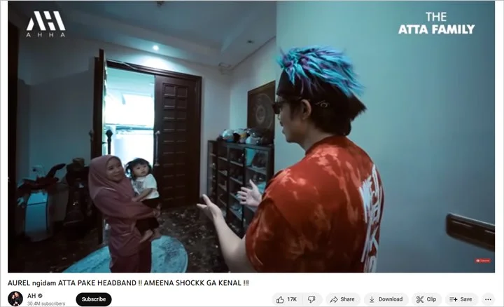 Atta Halilintar Pakai Bandana Ala Style Jadul Demi Aurel Hermansyah, Reaksi Ameena Tak Terduga