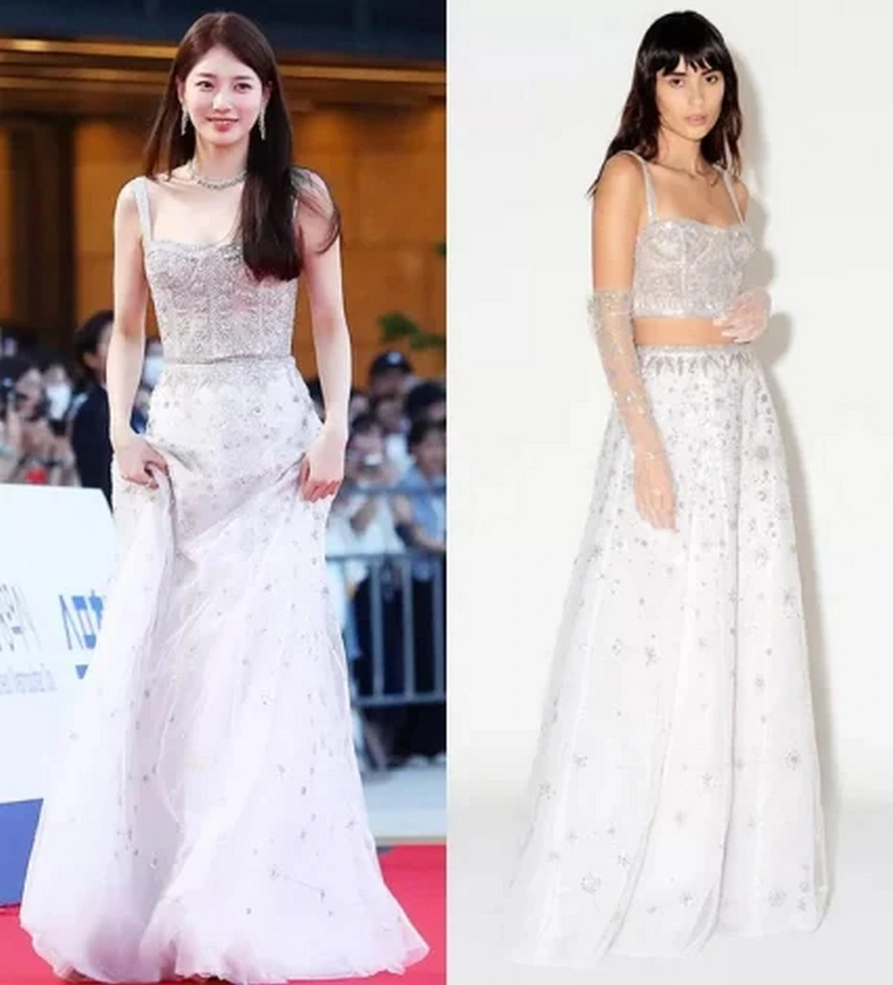 Blue Dragon Series Awards 2023:Gaun Berkilau Suzy Senilai Ratusan Juta Dari Merk Favorit Gong Hyo Ji