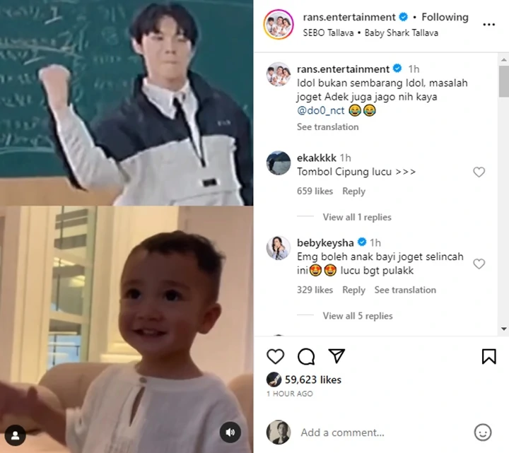 Rayyanza Duet Heboh Bareng Doyoung NCT, Goyangan Mirip Bikin Gemas