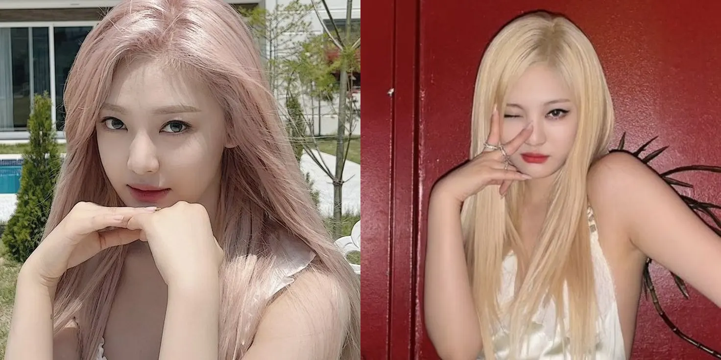 Ningning aespa dengan rambut pirang