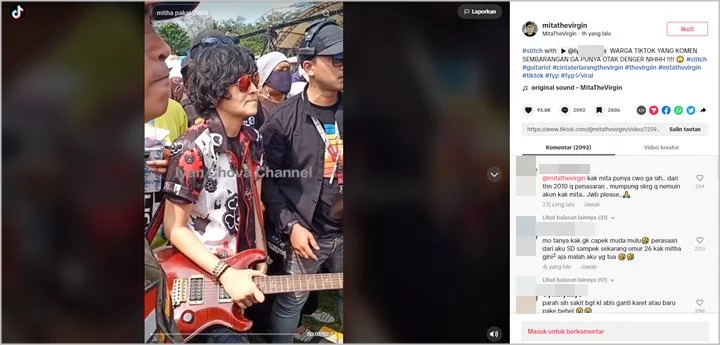 Mita The Virgin Ngamuk Difitnah Pakai Narkoba Hingga Dituding Buka Hijab