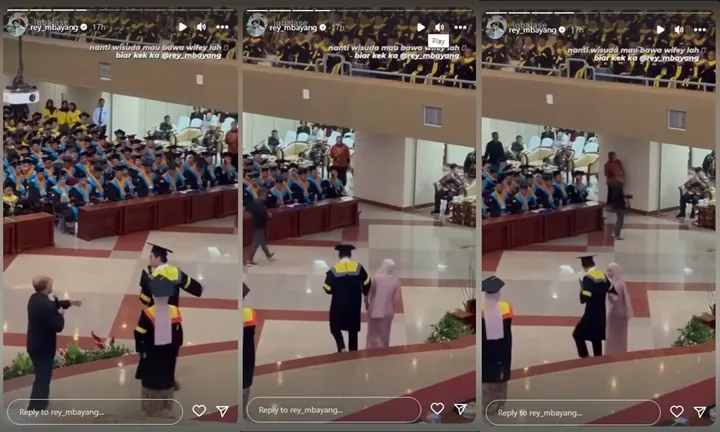 Rey Mbayang Sujud di Kaki Ibu Saat Diwisuda, Sikap ke Dinda Hauw Bikin Salah Paham