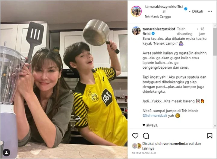 Tamara Bleszynski Baru Tahu Diejek Haters Bak \'Nenek Lampir\', Peringatannya Berujung Bikin Adem