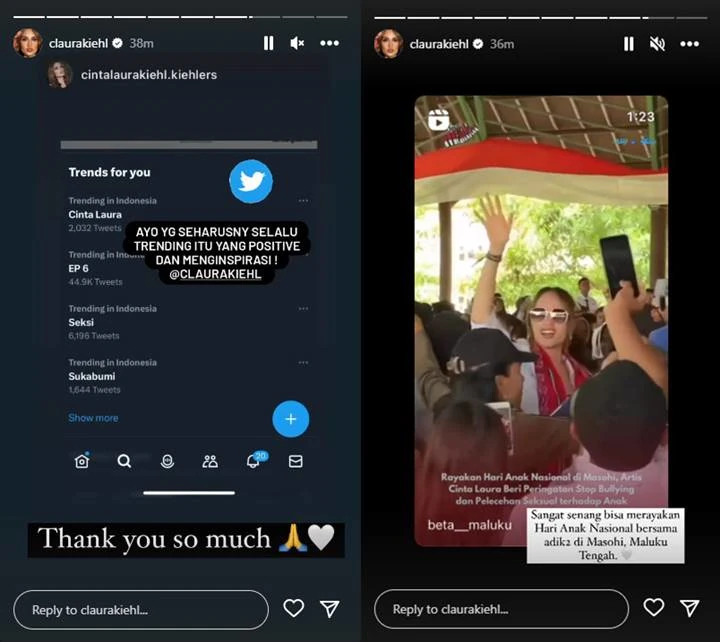 Cinta Laura Trending Usai Terungkap Rela Hadiri Acara Anak di Maluku Tengah Tanpa Dibayar