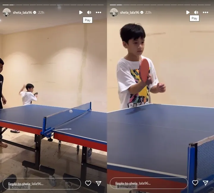 Usai Taklukan Tenis, Rafathar Pamer Smash Maut Saat Main Pingpong Bikin Klepek-klepek
