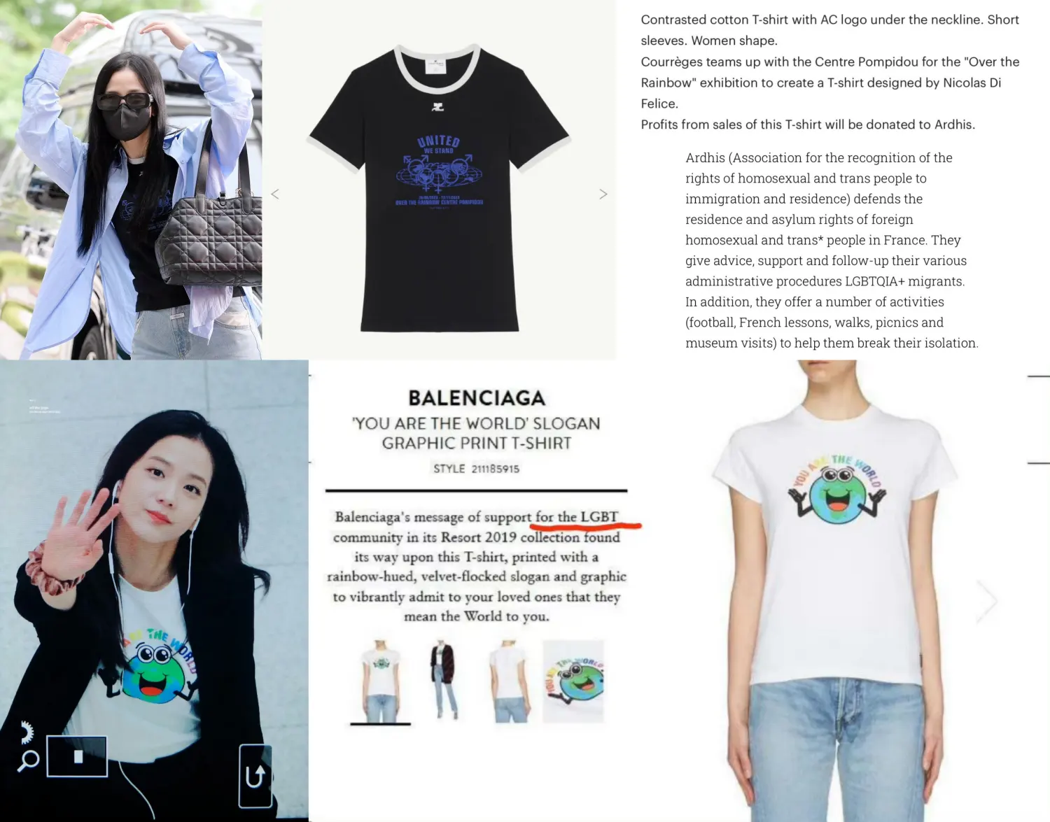 Jisoo BLACKPINK 2 kali pakai kaos mendukung LGBTQ+