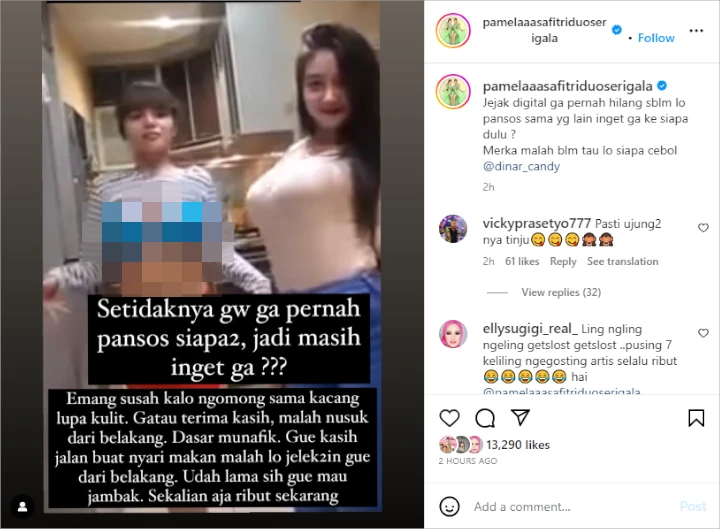 Dikatai Cebol, Dinar Candy Skakmat Pamela Safitri Soal Tudingan Pansos