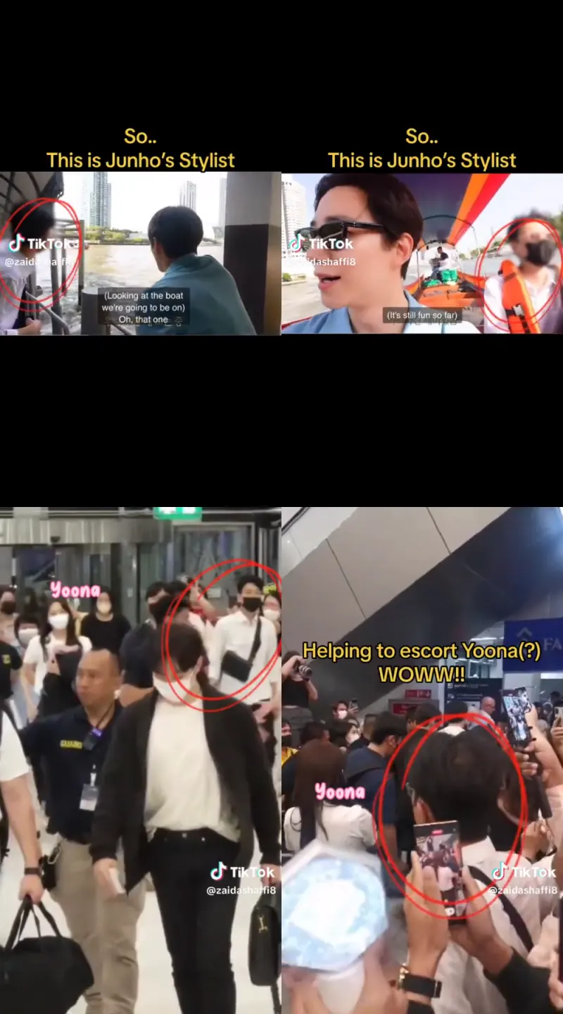 staf Junho 2PM terlihat menjaga YoonA SNSD