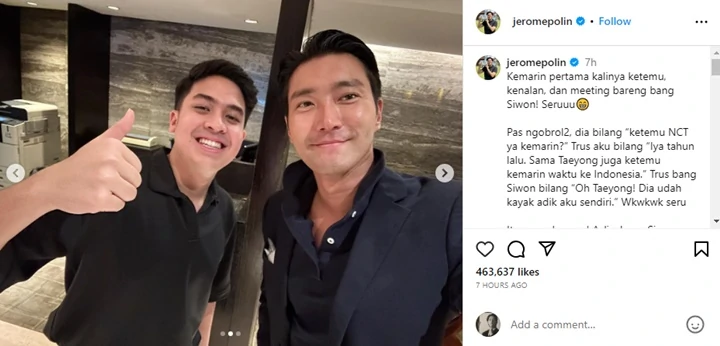 Jerome Polin Spill Obrolan Bareng Siwon Auto Banjir Ucapan Terima Kasih