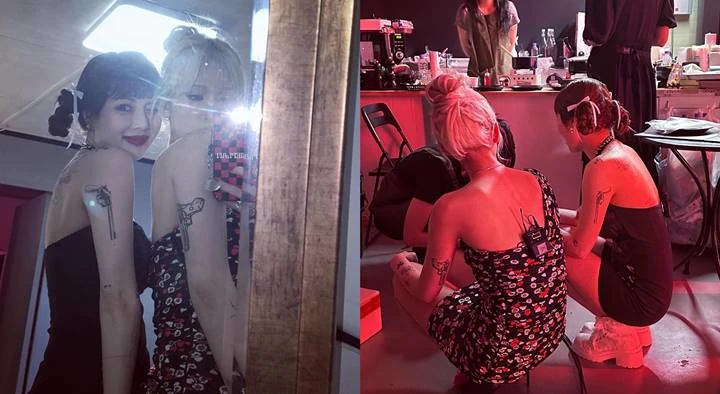 Jeon Somi dan Hyuna Pamer Tato Kembar Bak Barbie Ketemu Harley Quinn