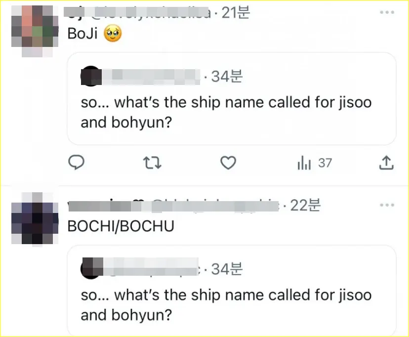 nama shipper Jisoo BLACKPINK dan Ahn Bo Hyun dari penggemar internasional