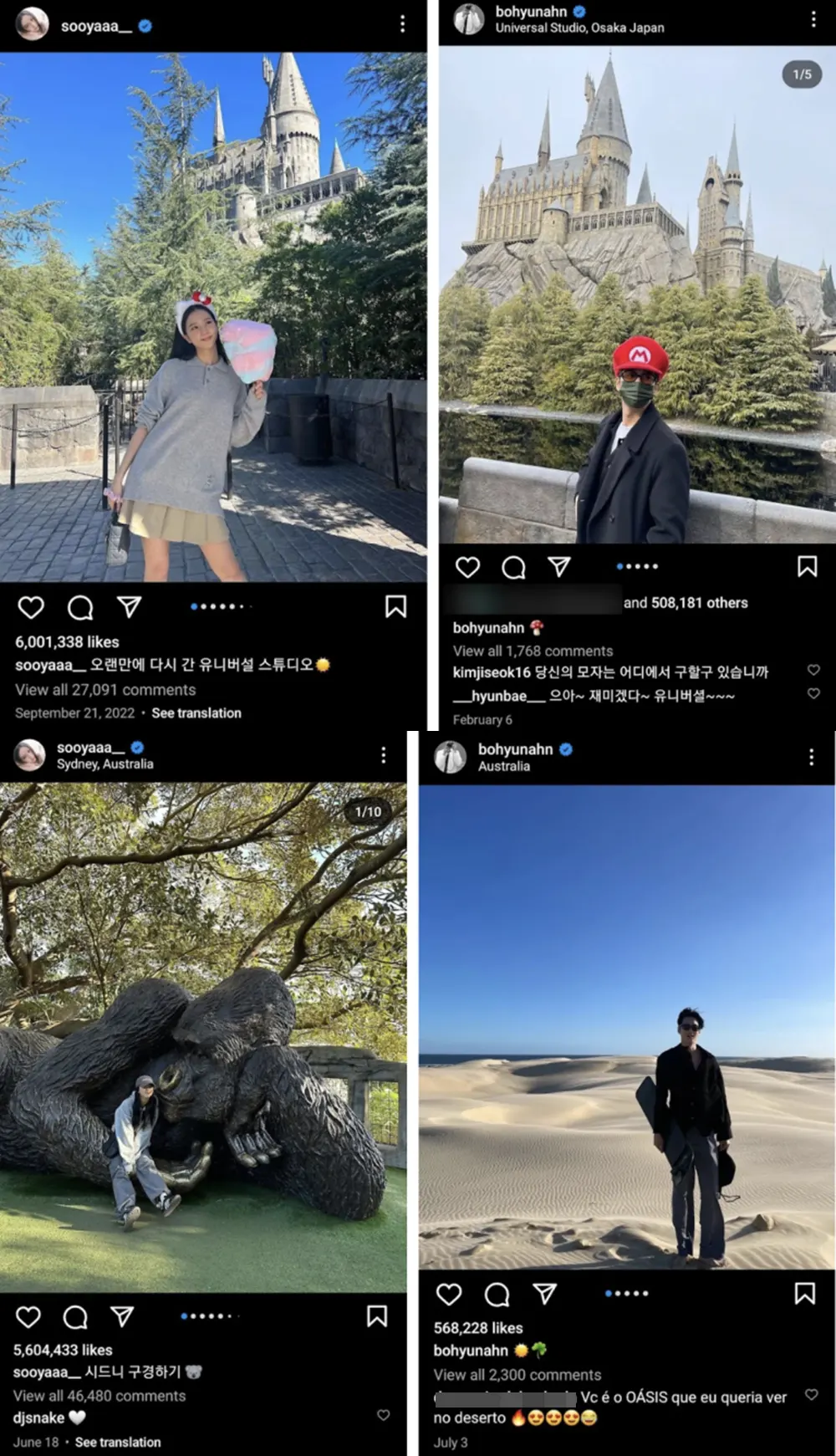 Jisoo BLACKPINK dan Ahn Bo Hyun dirasa kerap liburan di luar negeri