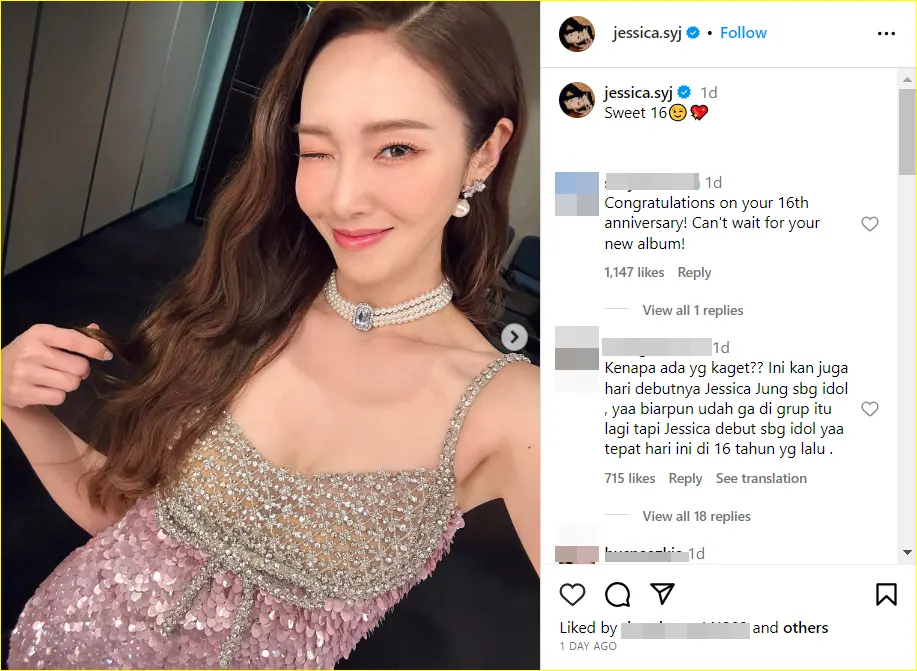 Jessica Jung merayakan ulang tahun debut