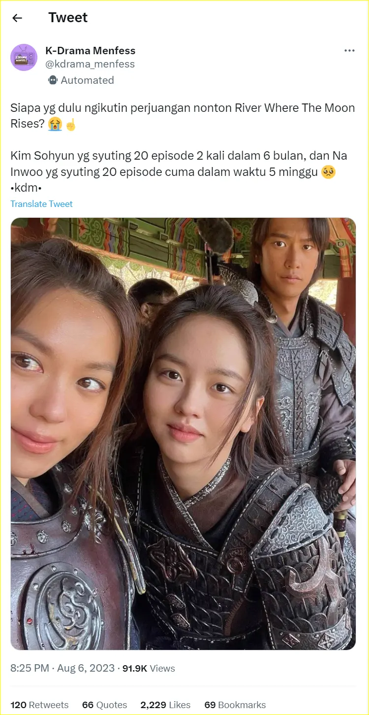 Perjuangan Kim So Hyun dan Na In Woo syuting drama \
