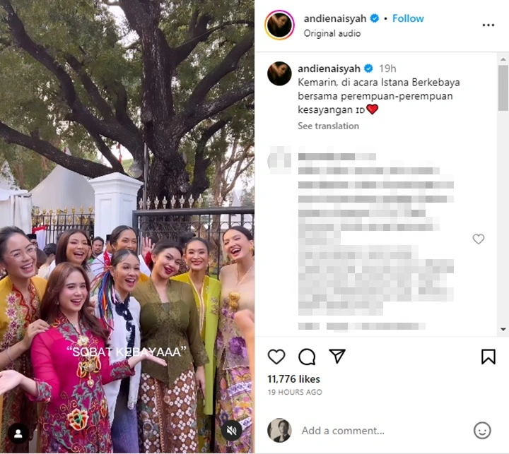 Gabung Circle Raline Shah, Tatanan Rambut Andien Unik Sendiri Saat Berkebaya