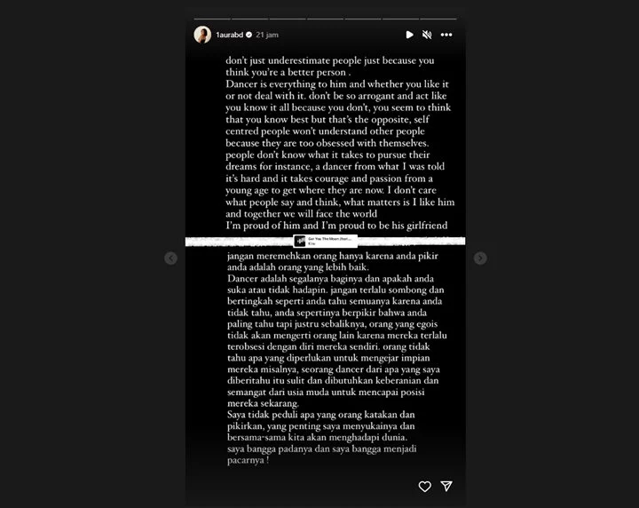 Loly Putri Nikita Mirzani Tulis Nasihat Panjang Saat Kembali Bela Sang Pacar