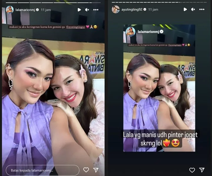 Makin Akrab, Ayu Ting Ting Bisa Bikin Marion Jola Keringetan Makin Akrab, Ayu Ting Ting Bisa Bikin Marion Jola Keringetan