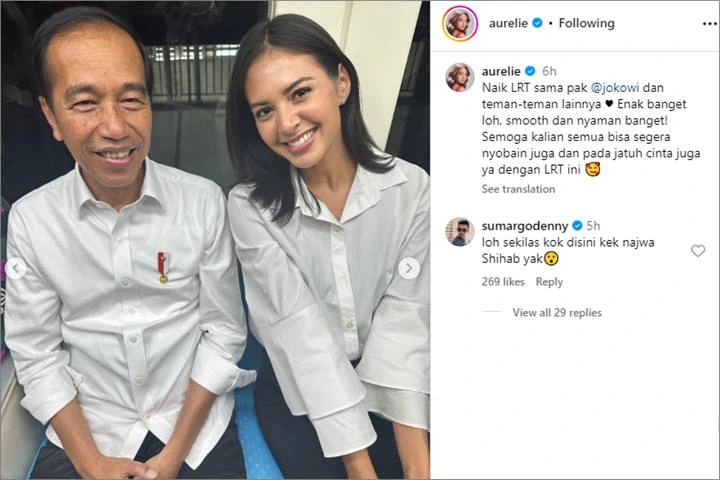 Aurelie Moeremans Manglingi Saat Foto Bareng Presiden Jokowi, Sampai Ikut Disorot Denny Sumargo