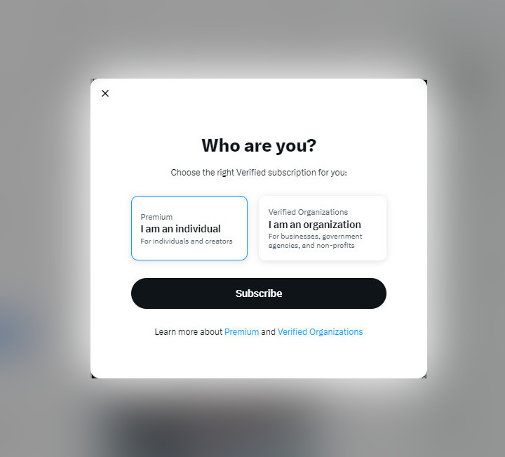Cek Panel Menu Di Sudut Kiri Kemudian Klik 'Twitter Blue'
