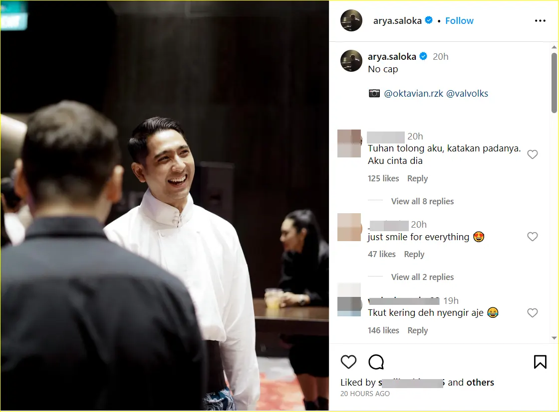 Arya Saloka post senyum semringah