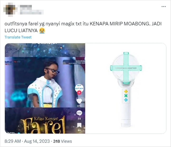 Lucu, Outfit Farel Prayoga Saat Bawakan Lagu TXT Disebut Mirip MOA Bong
