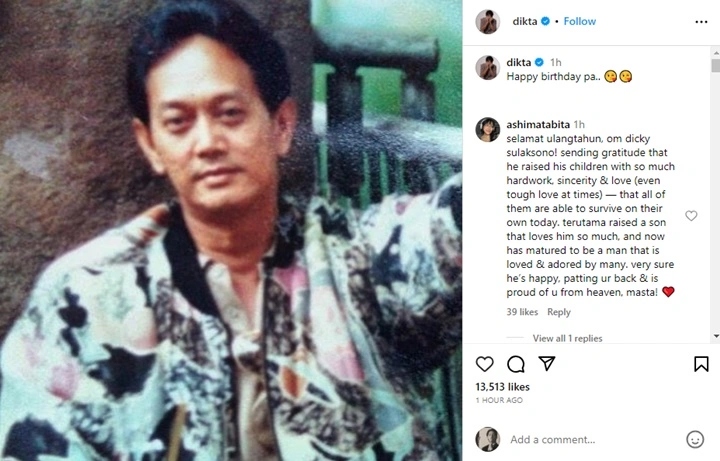 Mendiang Ayah Ultah, Dikta Pajang Foto Tampan Almarhum Auto Bikin Salfok