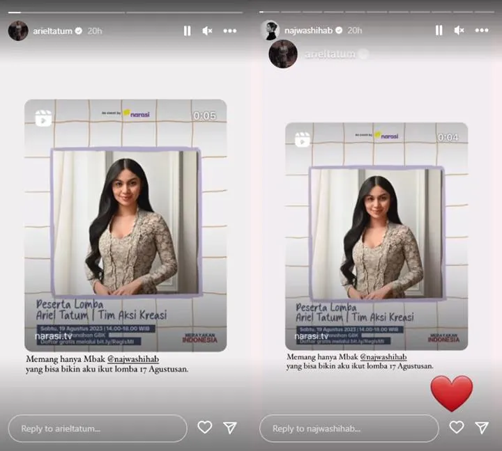 Najwa Shihab Bisa Bikin Ariel Tatum Ikut Lomba 17 Agustusan, Langsung Disambut Komentar Tak Sabar Najwa Shihab Bisa Bikin Ariel Tatum Ikut Lomba 17 Agustusan, Langsung Disambut Komentar Tak Sabar