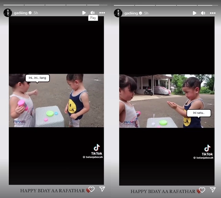 Bikin Ngabrut, Gading Marten Bagikan Video Rafathar dan Gempi Adu Kemampuan Sulap